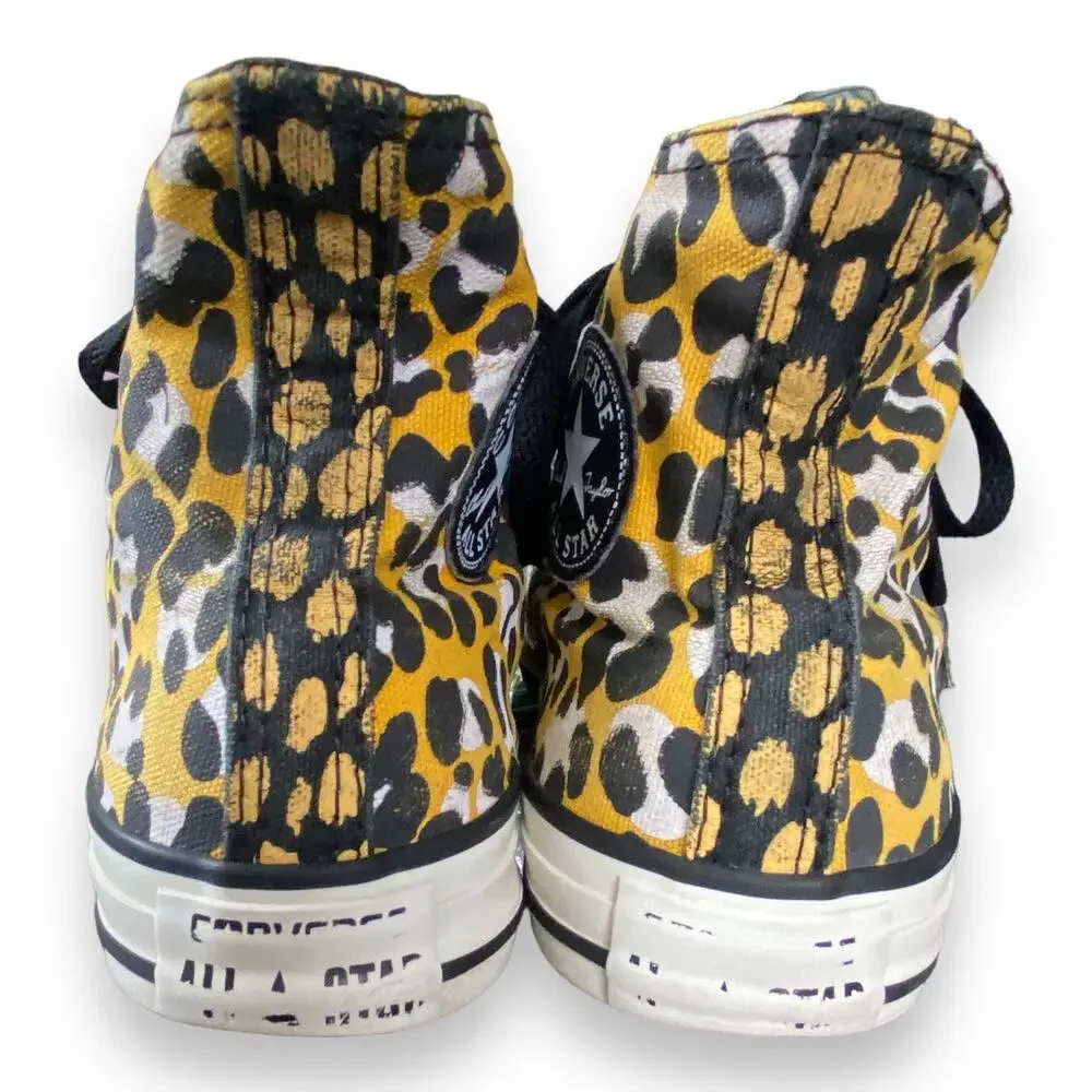Converse Chuck Taylor high top cheetah Sneaker Wm Size 6 - Picture 5 of 9